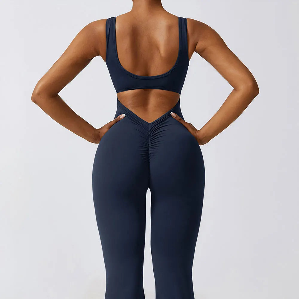 Women Tracksuit Sexy Jumpsuits Yoga Suit One-Piece Sport Fitness Workout Set Stretch Bodysuit Gym Clothes Push up Sportswear